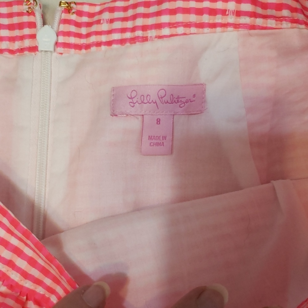 Lilly Pulitzer NWOTpink and orange scalloped skirt - Picture 6 of 6